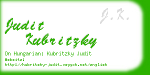 judit kubritzky business card